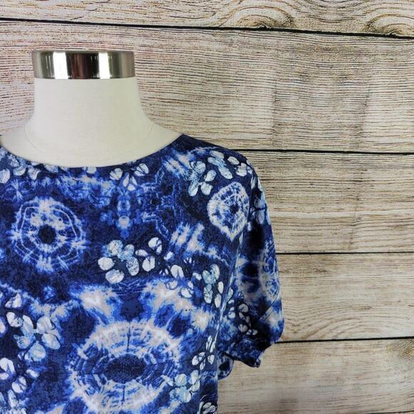 Piperlime‎ Collection Blue Abstract Sheer Dress L - Picture 3 of 5